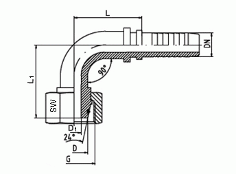 Dichtkegel mit O-Ring DKOL-90°