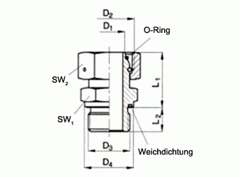 Einschraubstutzen mit Dichtkegel EGE-M-WD