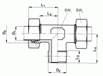 T – Einschraubverschraubungen TE-R keg.