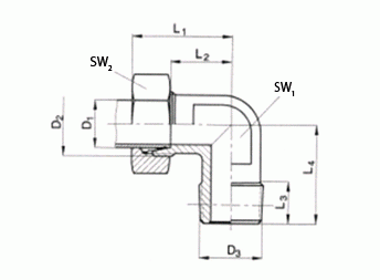 Winkel - Einschraubverschraubungen WE-R keg.