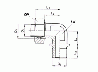 Winkel - Einschraubverschraubungen WE-M